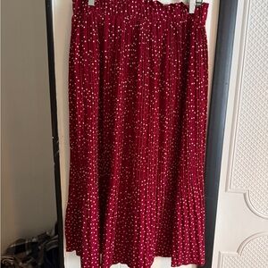 Elegant Red Polka Dot Skirt